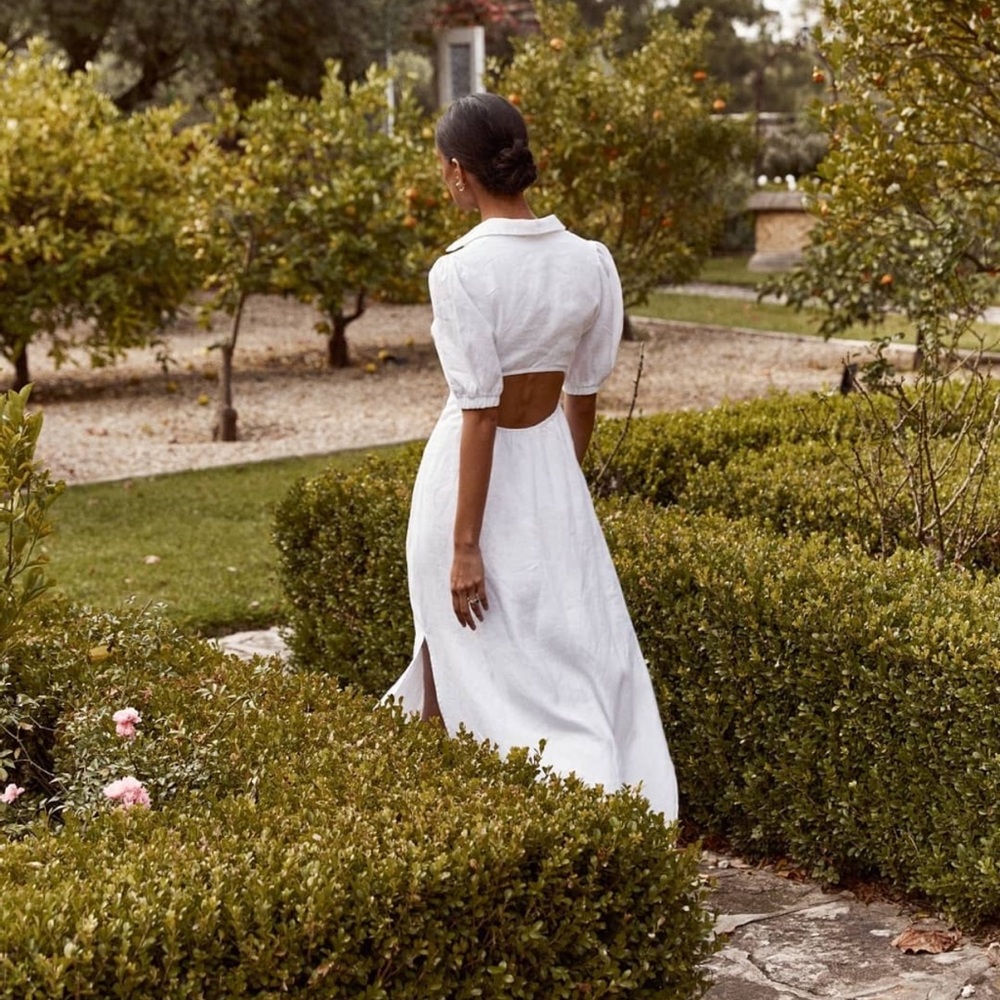 Dissh Boutique Elain Linen Midi Dress